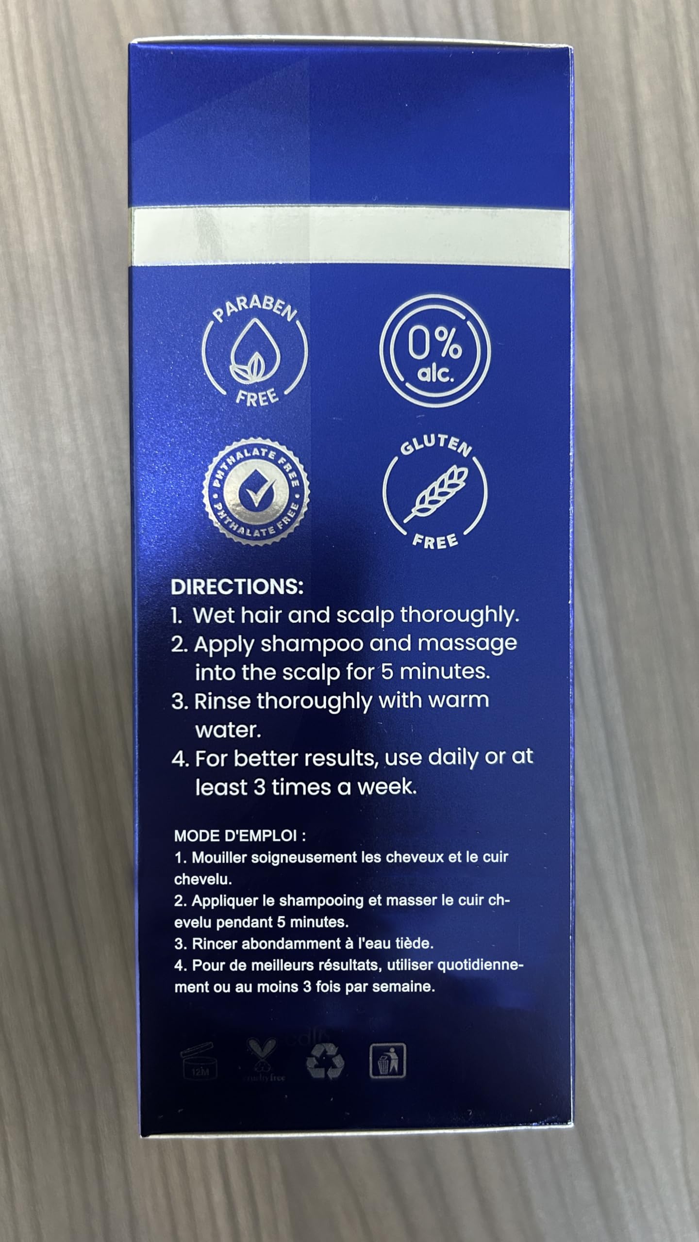 Uttse Biotion Shampoo in shower scene ready for daily use