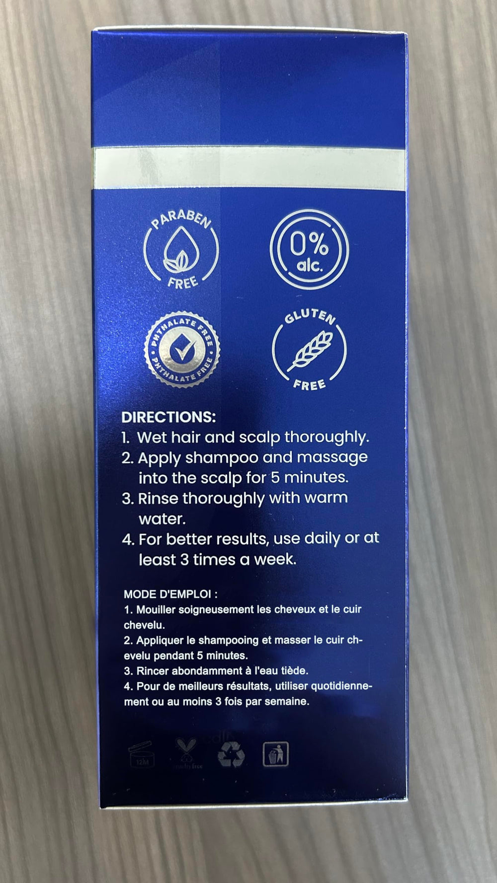 Uttse Biotion Shampoo in shower scene ready for daily use