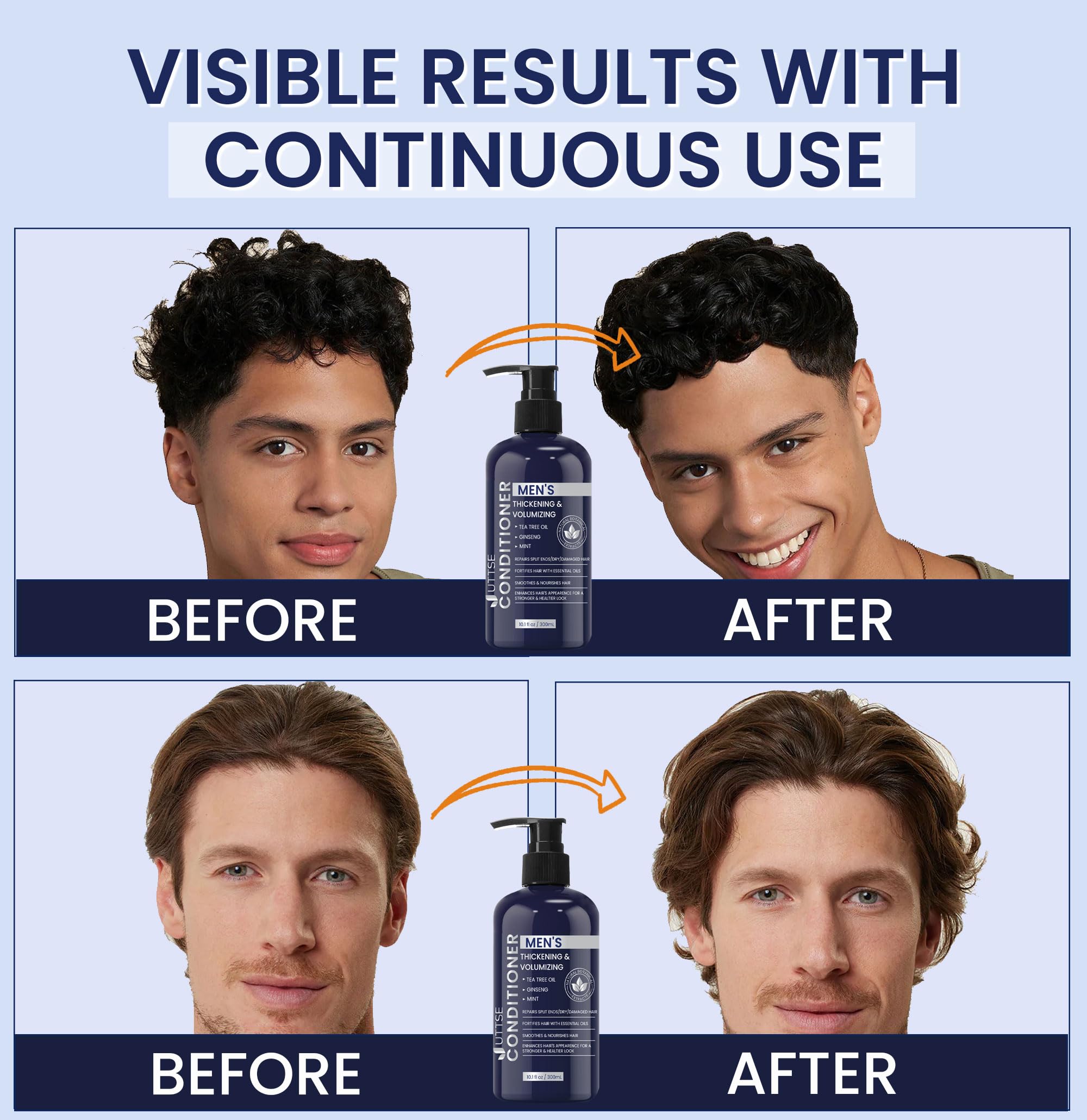 Uttse hair-care routine image — nourishing scalp and hair after shower.