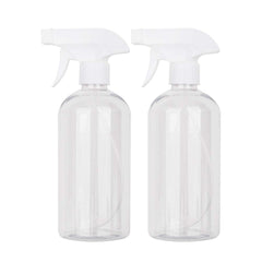 UUJOLY 17oz spray bottle front view shows clear refillable design for easy home use.