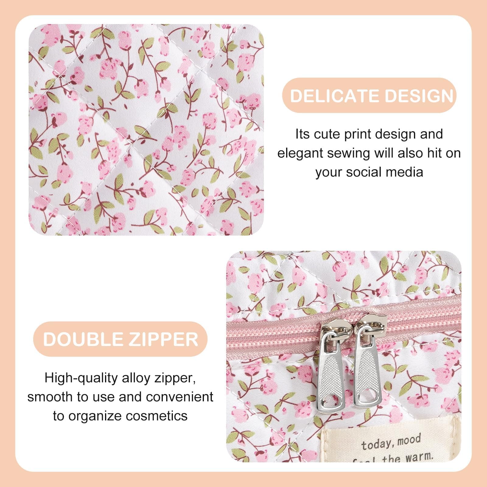 UUYUUY floral-pattern makeup bag makes a thoughtful gift idea.