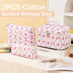 UUYUUY makeup bag large capacity inside view demonstrates roomy storage for cosmetics and skincare.