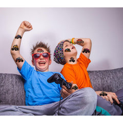UVUXO waterproof kid tattoos ensure lasting designs during pool or park activities.