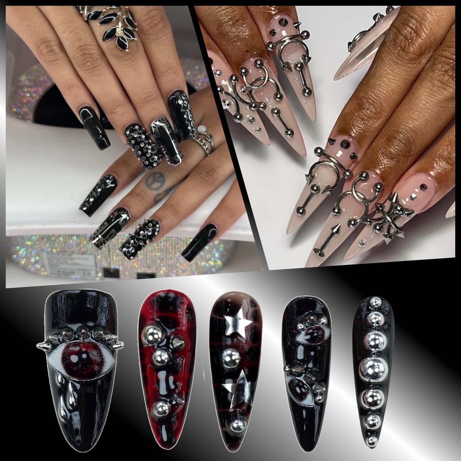 UWETIME multi-use charms suitable for nails, phones, and accessories.