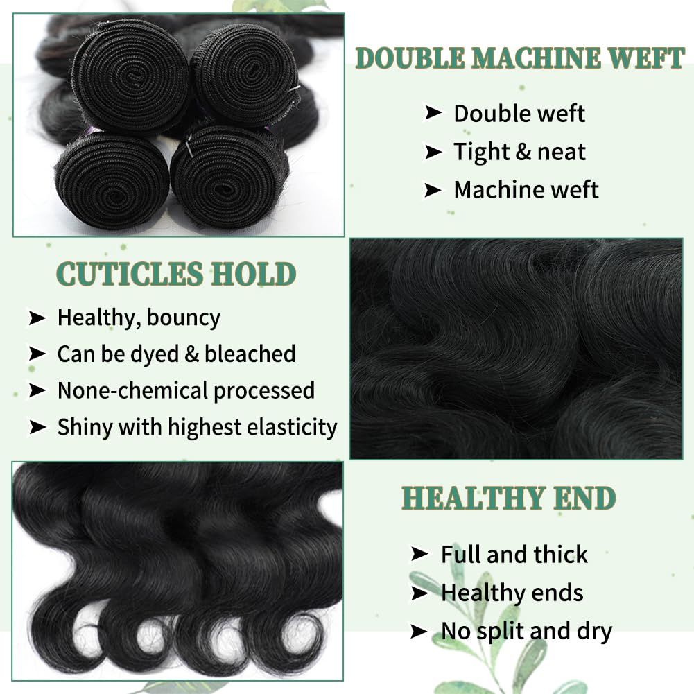 UYGLJK 14A body wave bundles 22-inch product shot shows bouncy curls and healthy shine.