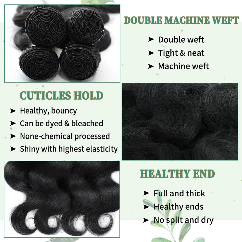 UYGLJK 14A body wave bundles 22-inch product shot shows bouncy curls and healthy shine.