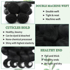 UYGLJK 14A body wave bundles 22-inch product shot shows bouncy curls and healthy shine.