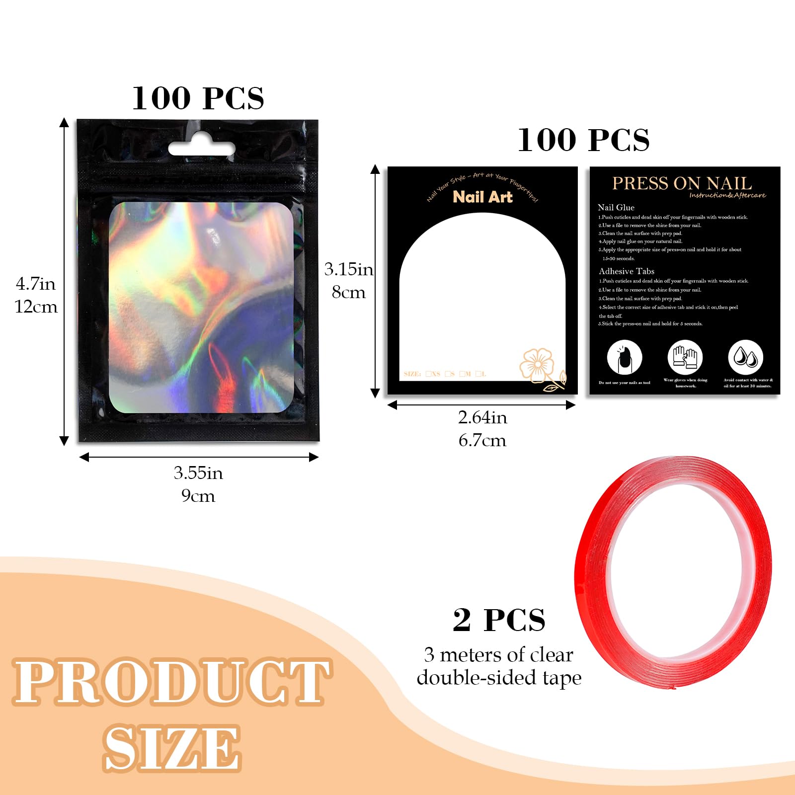 Uyolaxed nail display cards back provide clear usage tips for clients.
