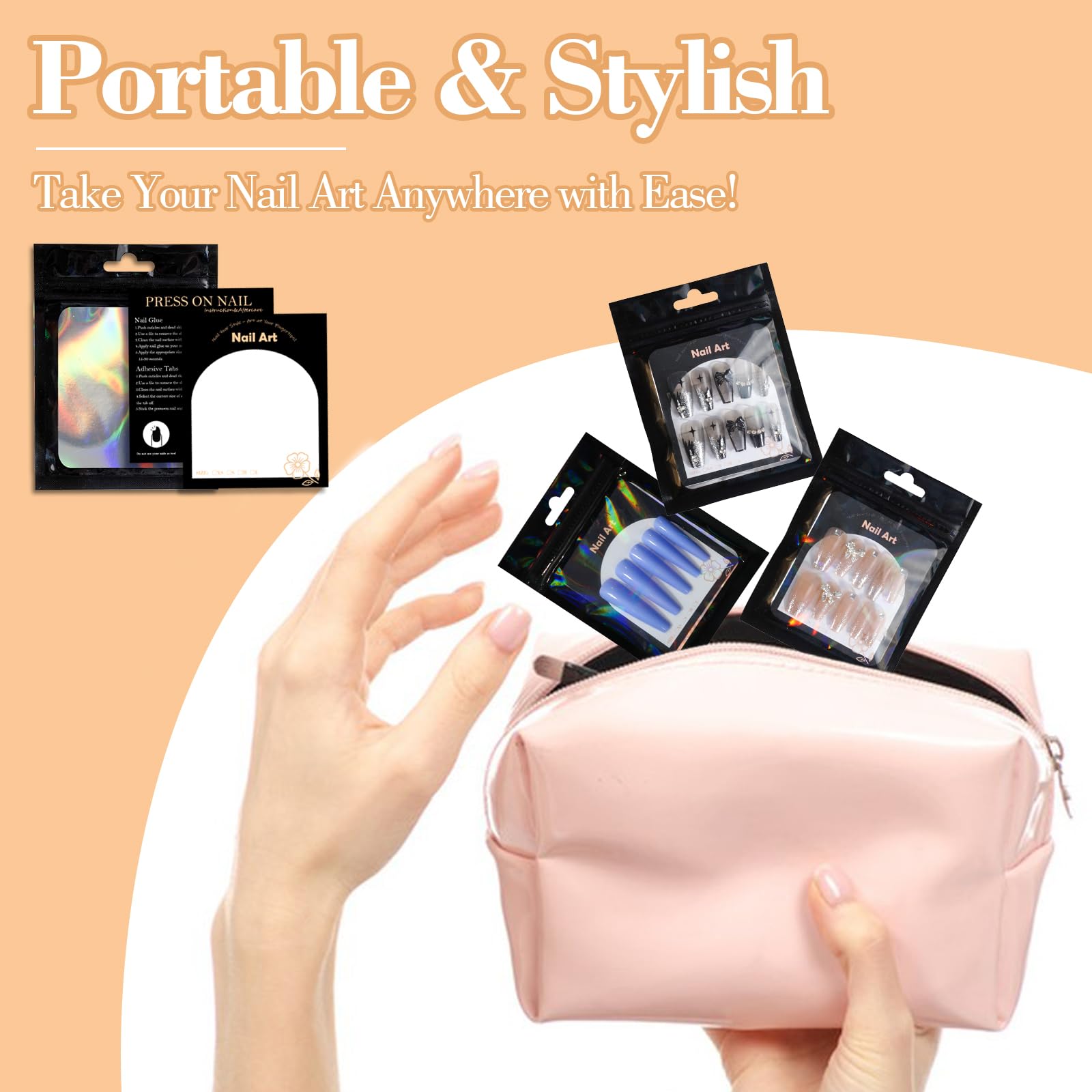 Uyolaxed nail display cards front showcase nails neatly for professional presentations.