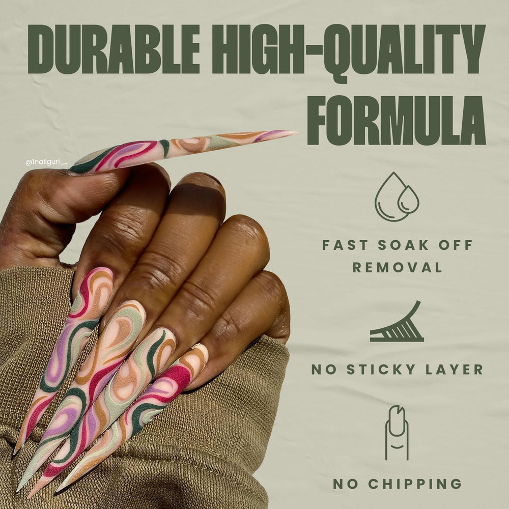V Beauty Pure scratch-resistant matte top coat closeup highlights durable protection against wear.