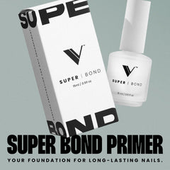 V Beauty Pure Super Bond Primer application brush demonstrates even coverage for reliable prep.