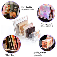 V-HANVER almacenamiento acrílico compacto para paletas y kits de maquillaje.