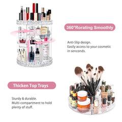 V-HANVER large-capacity acrylic storage keeps skincare organized and visible at a glance