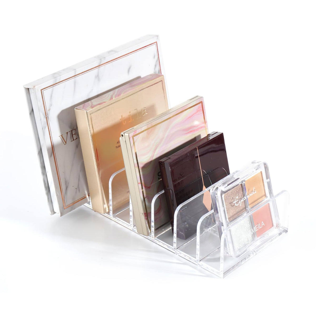 V-HANVER organizador de maquillaje con siete secciones, ordena cosméticos y facilita el acceso diario.