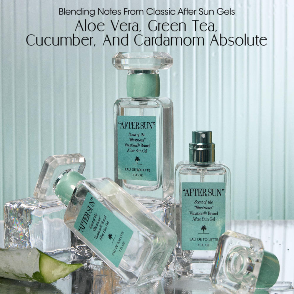 VACATION After Sun travel size packaging for on-the-go fragrance refresh