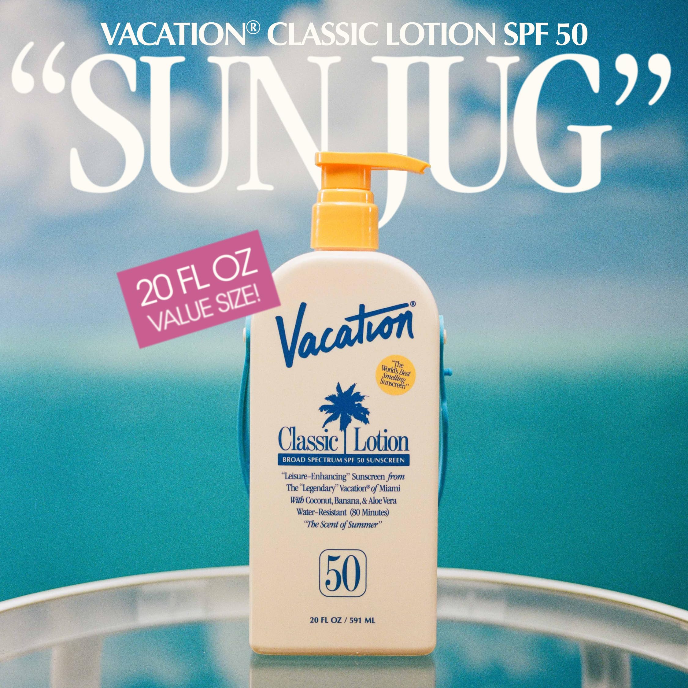 Vacation Classic Lotion pump deluxe applicator enabling fast, even coverage