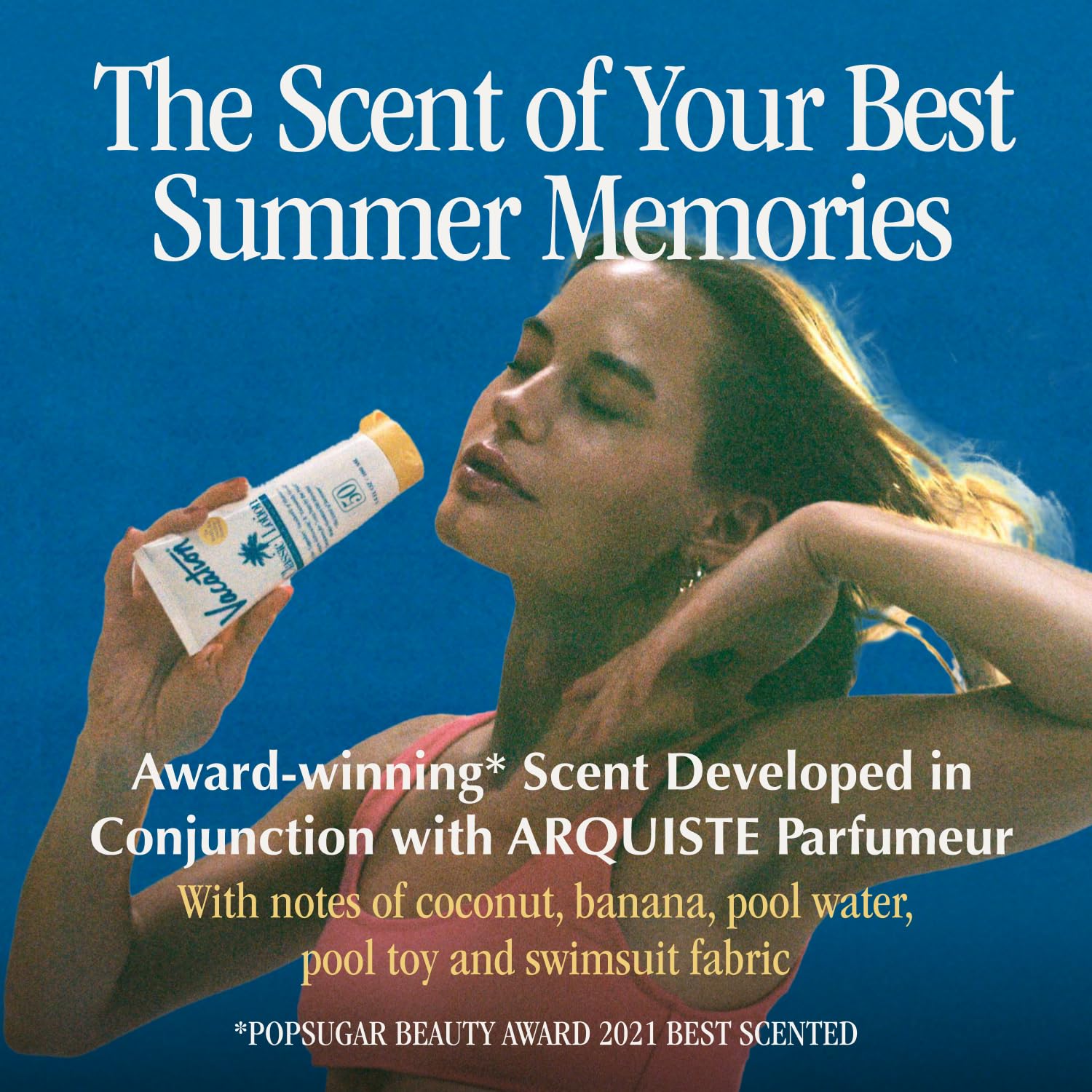 Vacation Classic Sunscreen no-white-cast finish on all skin tones.