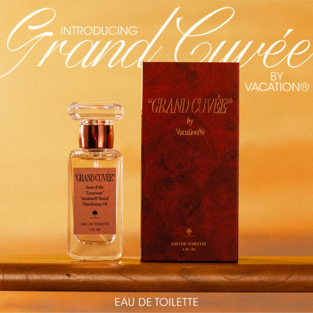 VACATION Grand Cuvee travel-size bottle captured for on-the-go scenting