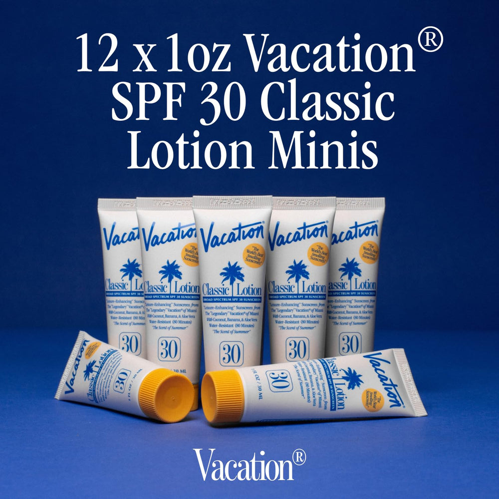 Vacation sunscreen SPF 30 water-resistant bottle ready for beach and pool days