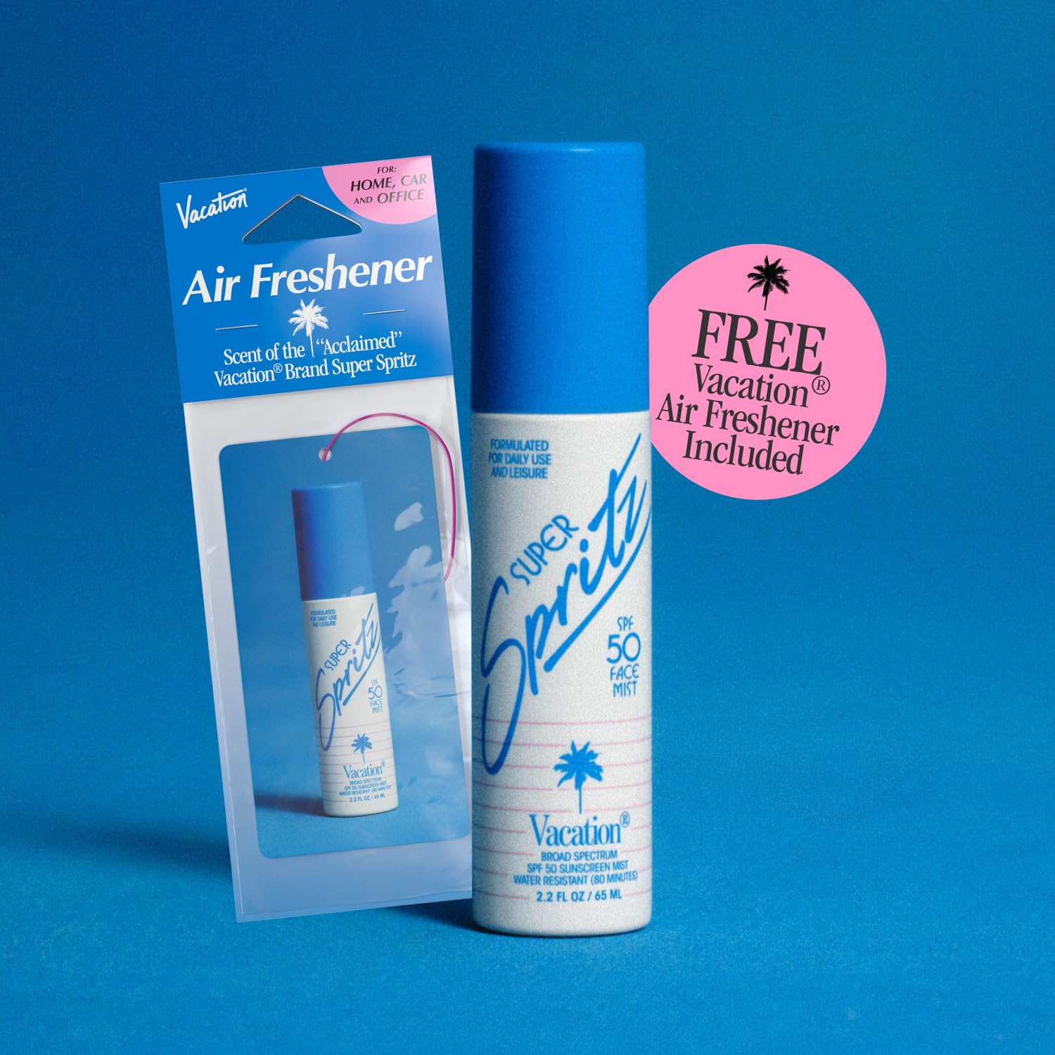 VACATION Super Spritz makeup-friendly finish keeps makeup intact