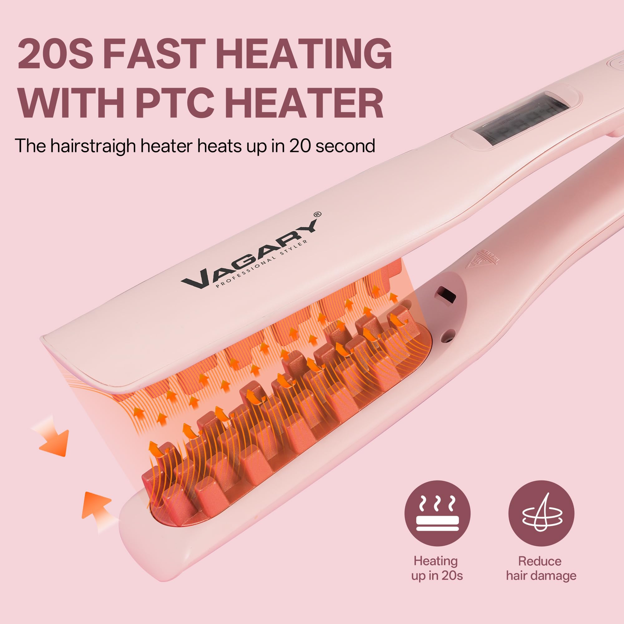 VAGARY ceramic plates close-up highlighting smooth glide and even heat.
