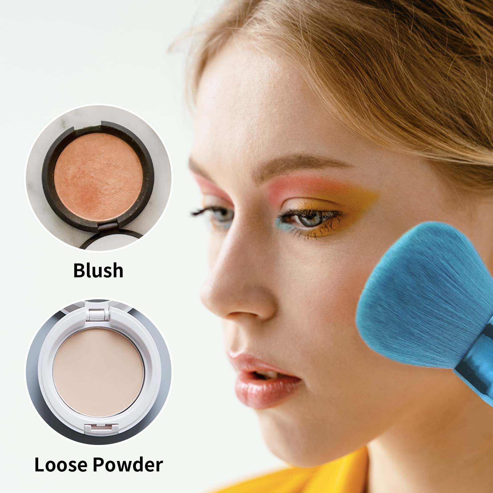 Vaincre Nail Art Dust Brush blue handheld design offers comfortable grip.