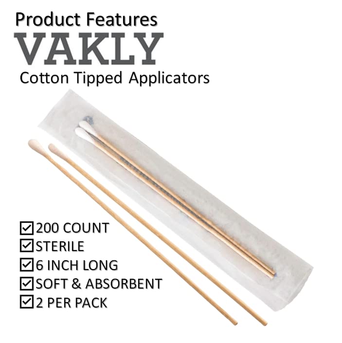 Vakly 6-inch wooden shaft enables precise control during medication application