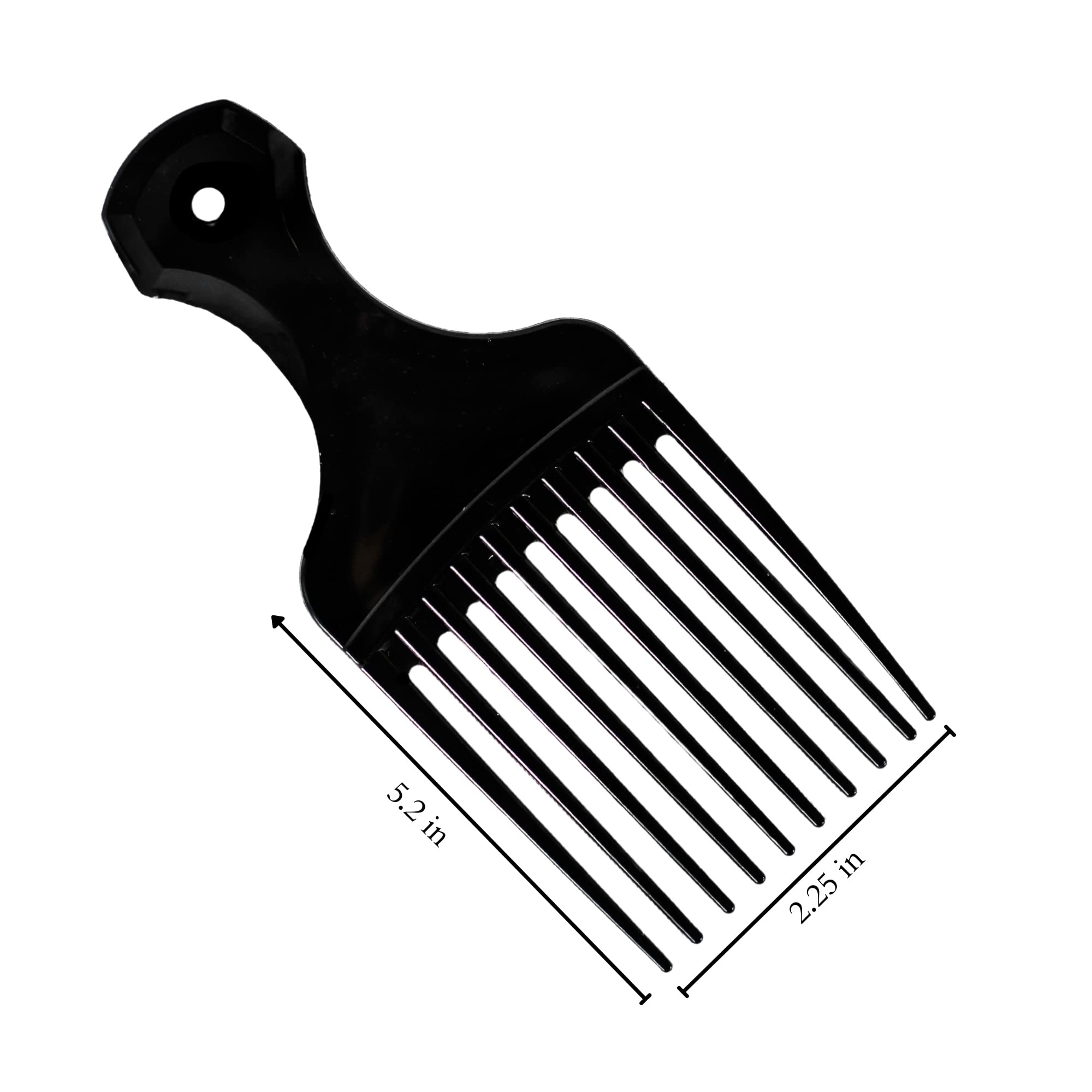 Vakly hair pick with wide teeth eases detangling and minimizes tension