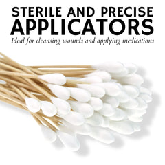 Vakly cotton tip close-up shows soft, absorbent fibers for gentle application