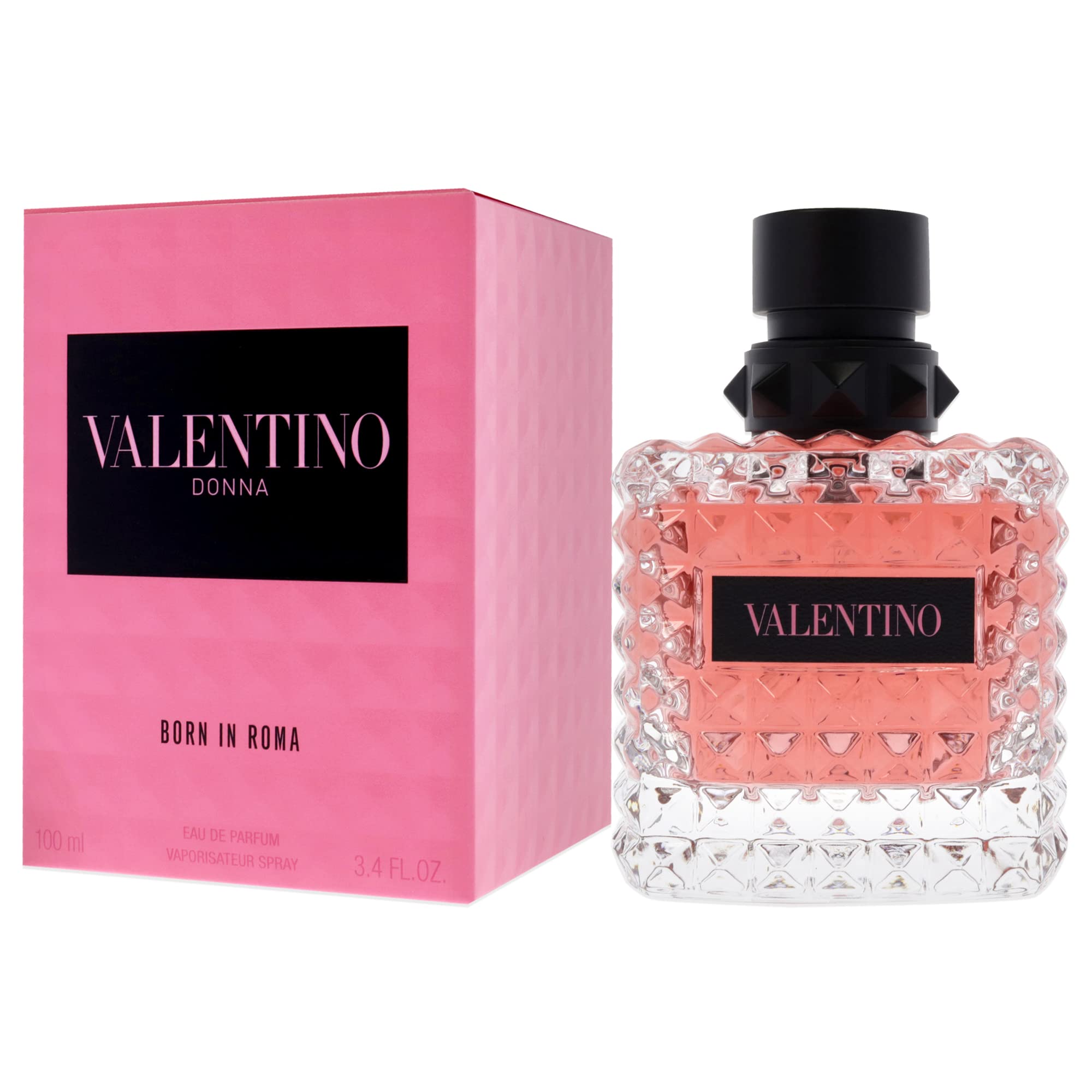 Valentino Donna Born in Roma amber floral hues convey evening sophistication.