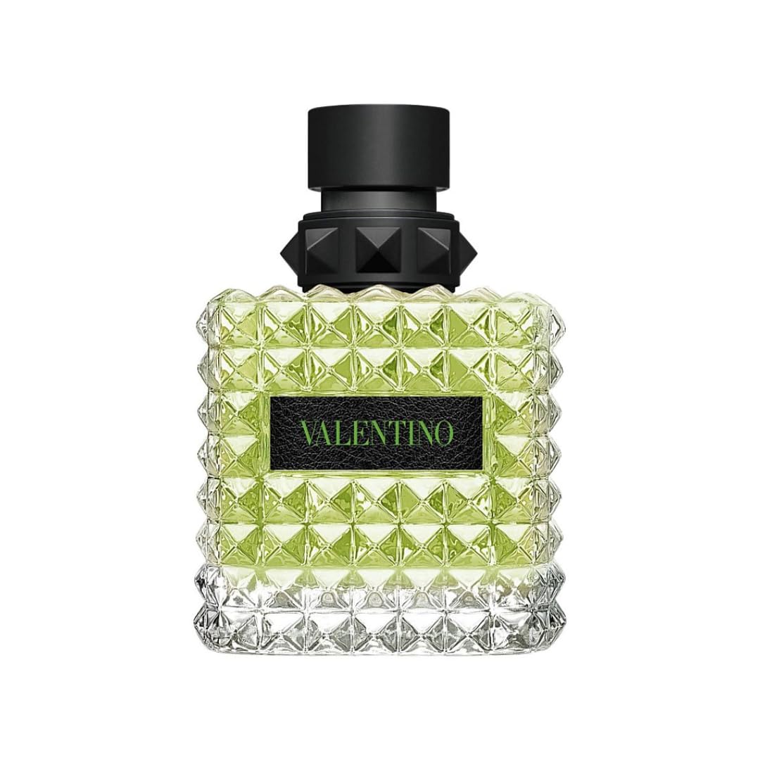 Valentino Donna Born In Roma Green Stravaganza bottle-front shows contemporary elegance for daily wear