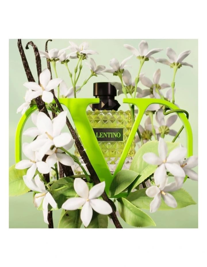 Valentino Green Stravaganza edp-atomizer closeup suggests precise application at wrists