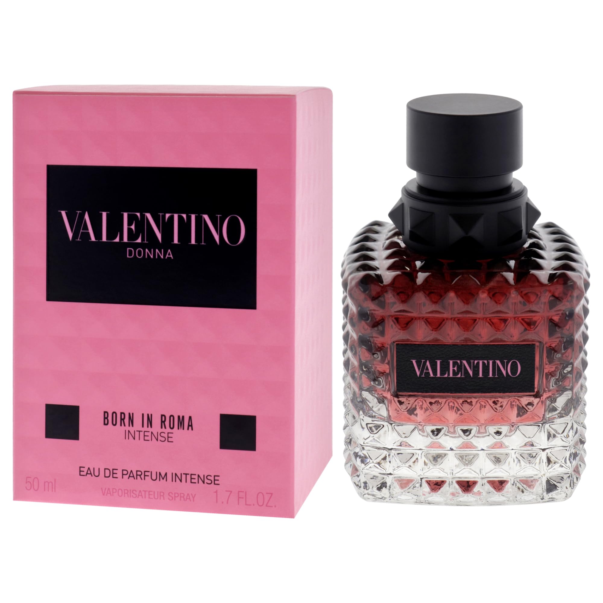 Valentino Donna Born in Roma Intense box packaging conveys premium gifting appeal