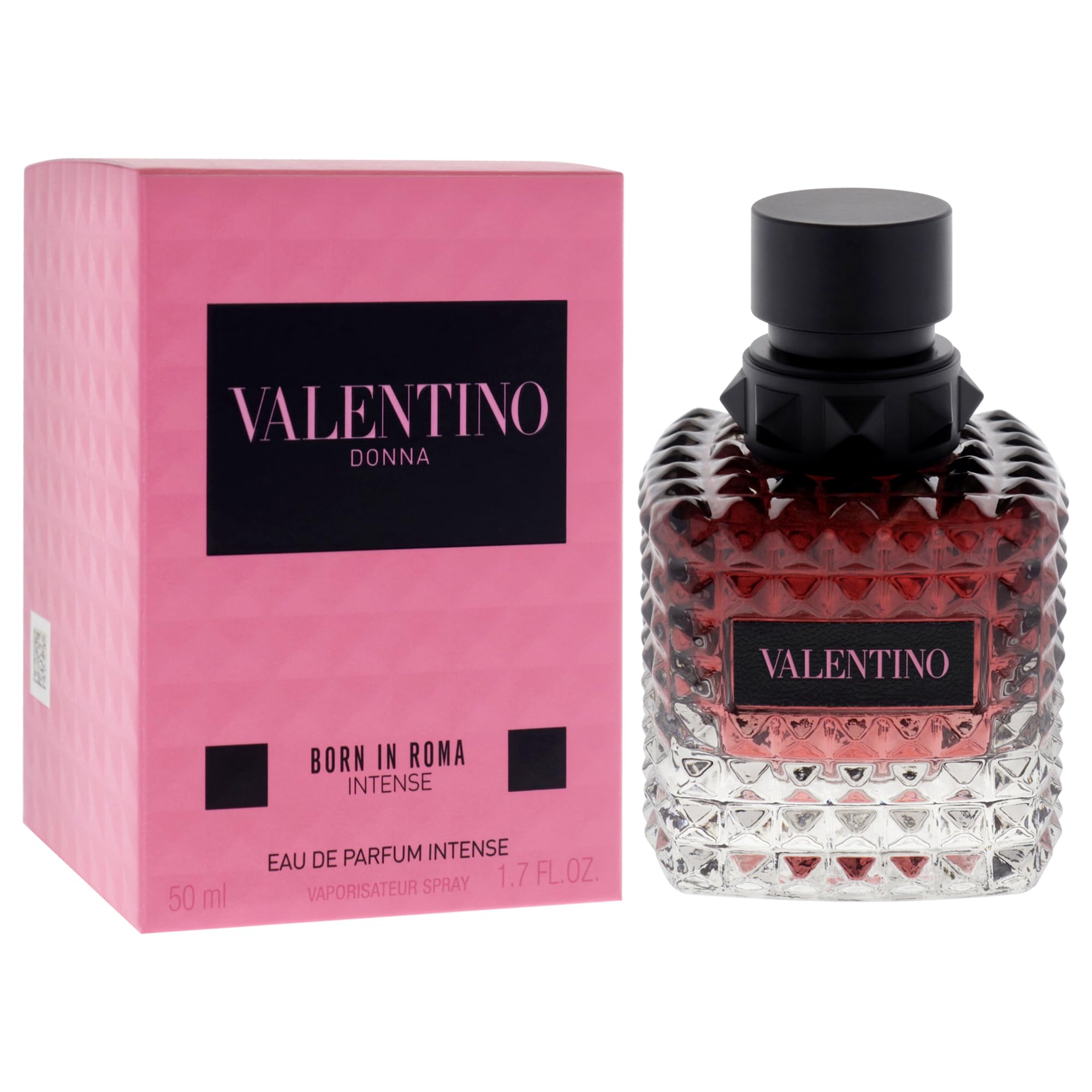 Valentino Donna Born in Roma Intense cap closeup—premium scent materials and elegance