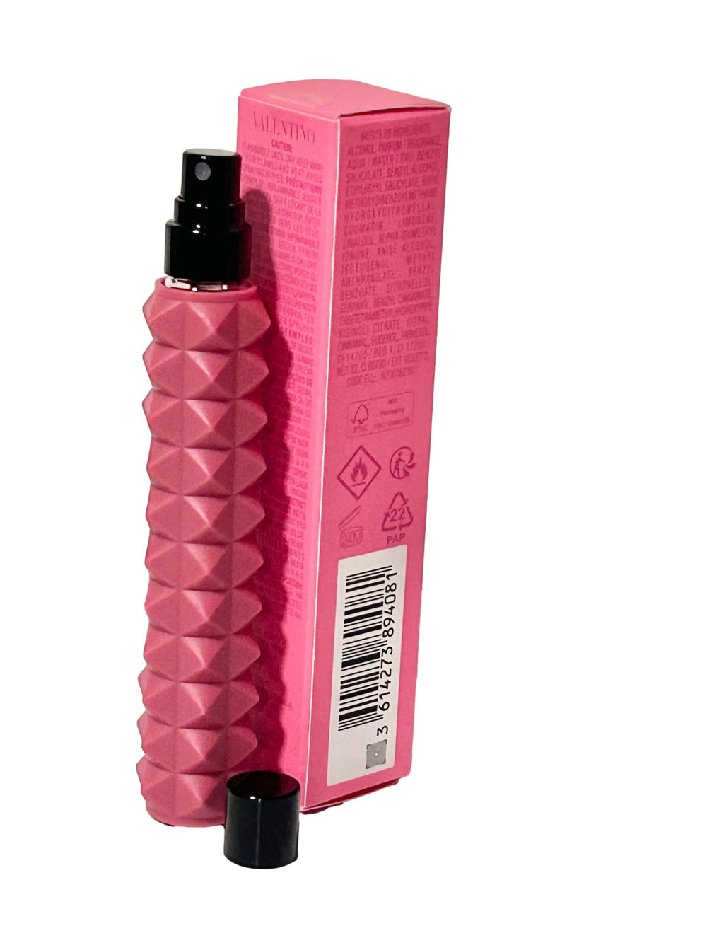 Valentino Donna Born in Roma Intense compact bottle ideal for travel rituals.