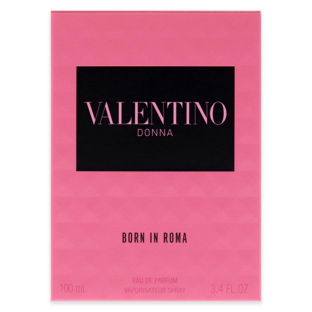 Valentino Donna Born in Roma jasmine notes highlighted in close-up.