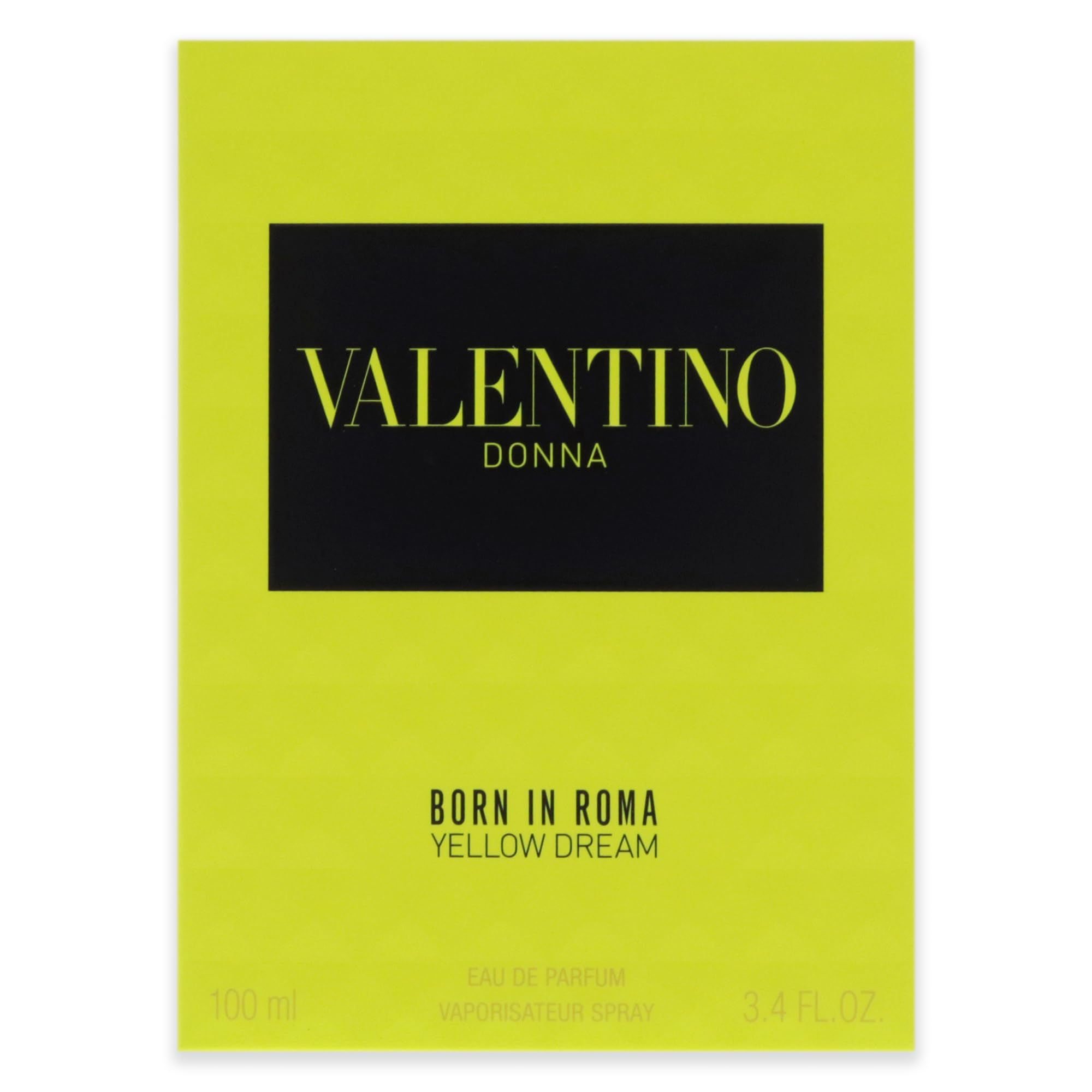 Valentino Donna Born in Roma Yellow Dream EDP glass bottle glows with luminous appeal.