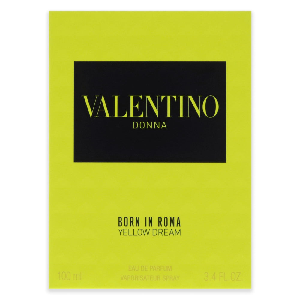 Valentino Donna Born in Roma Yellow Dream EDP glass bottle glows with luminous appeal.