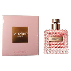 Valentino Donna EDP bottle on vanity, refined daily luxury fragrance.
