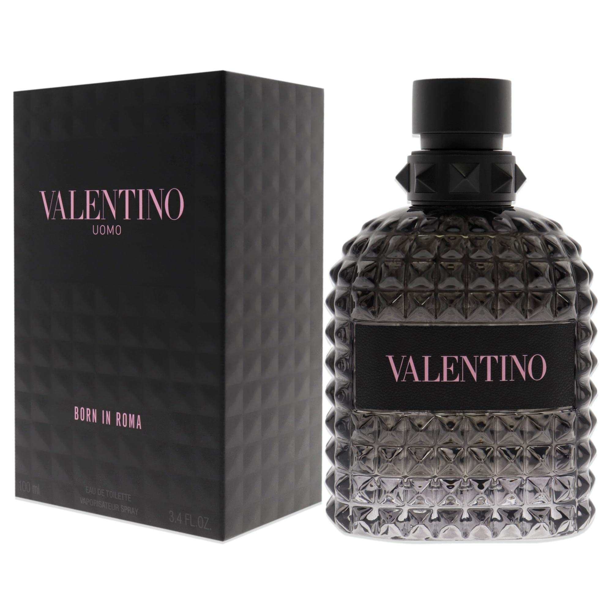 Valentino Uomo Born in Roma 100ml EDT packaging display for travel-friendly use