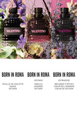 Valentino Uomo Born In Roma closeup highlights premium design and confident fragrance profile.