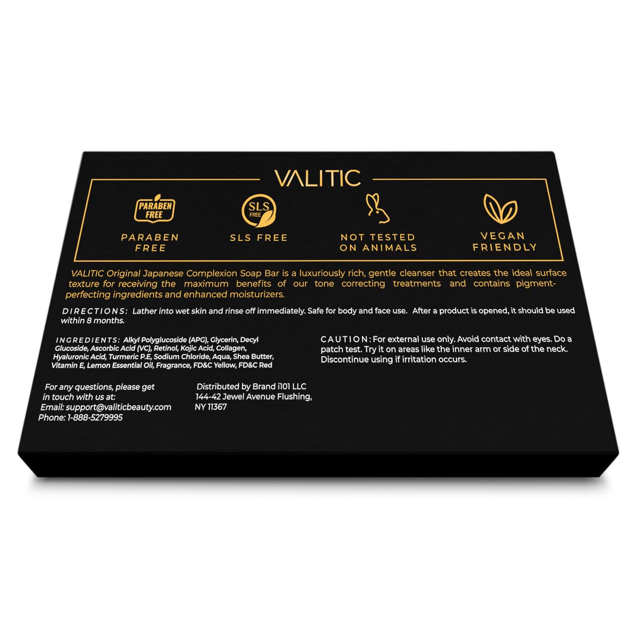 VALITIC 5-pack-box showcases value for daily cleansing routine.