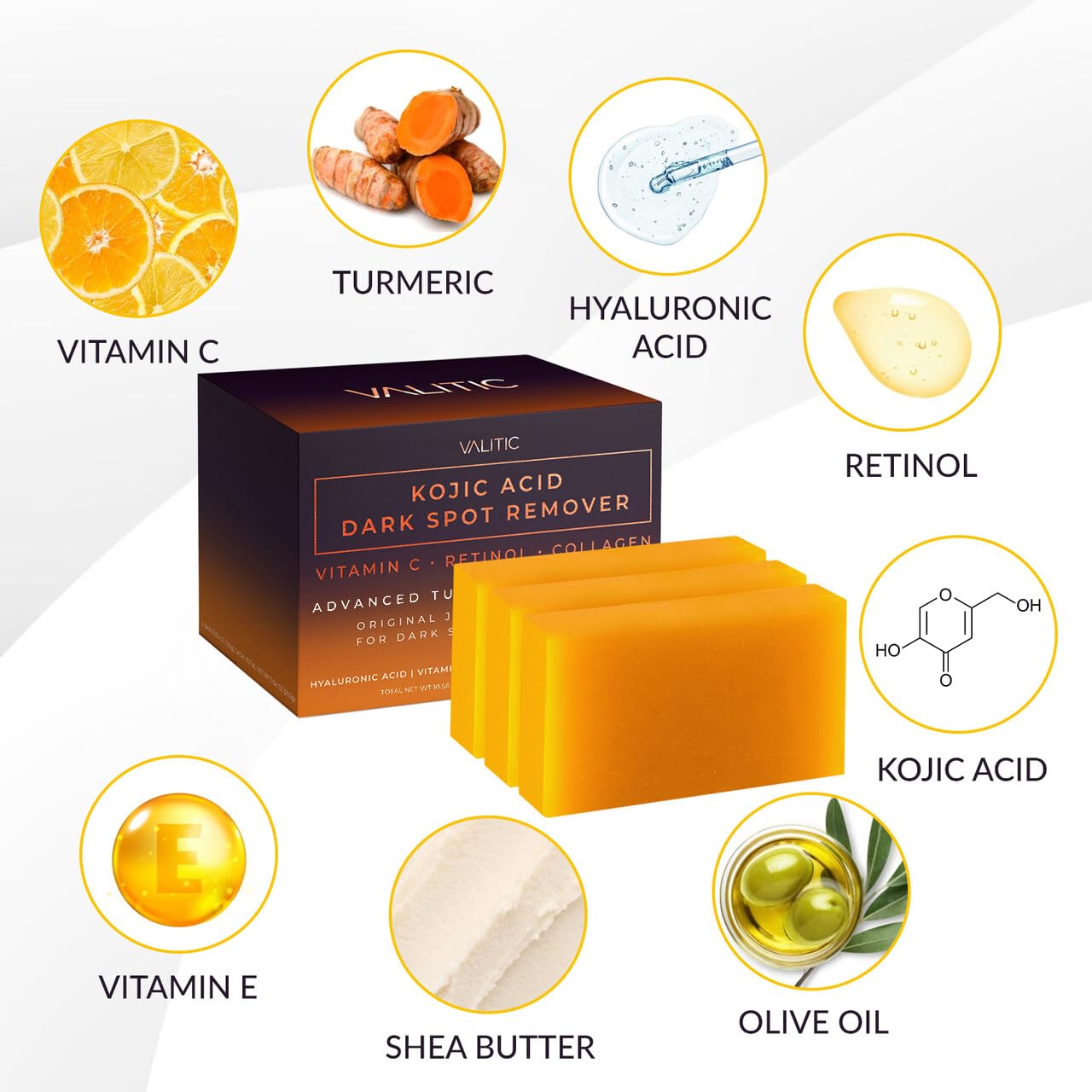 Valitic dark spot bar lather application demonstrates exfoliating cleanse
