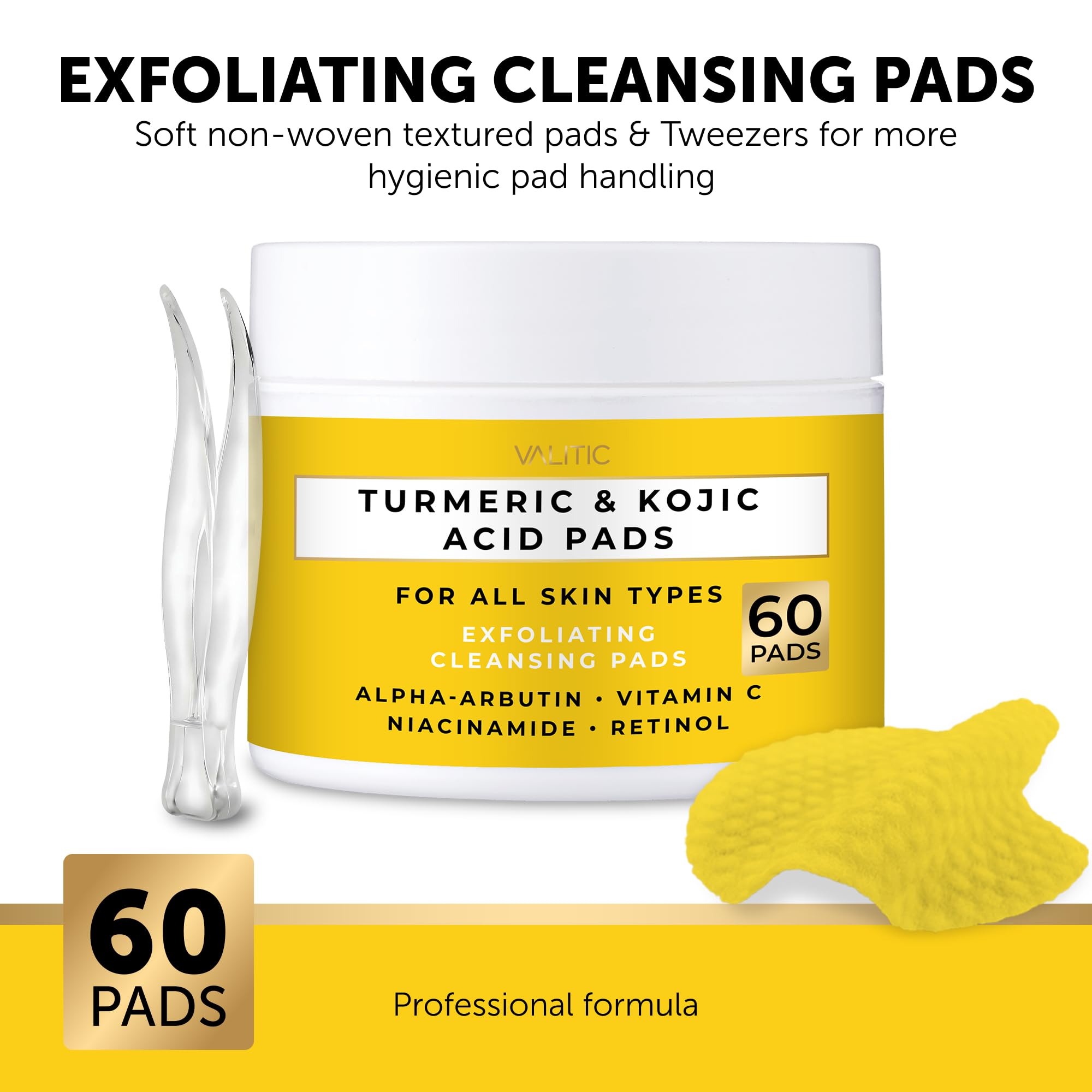 VALITIC pads may help even skin tone and reduce spots over time.