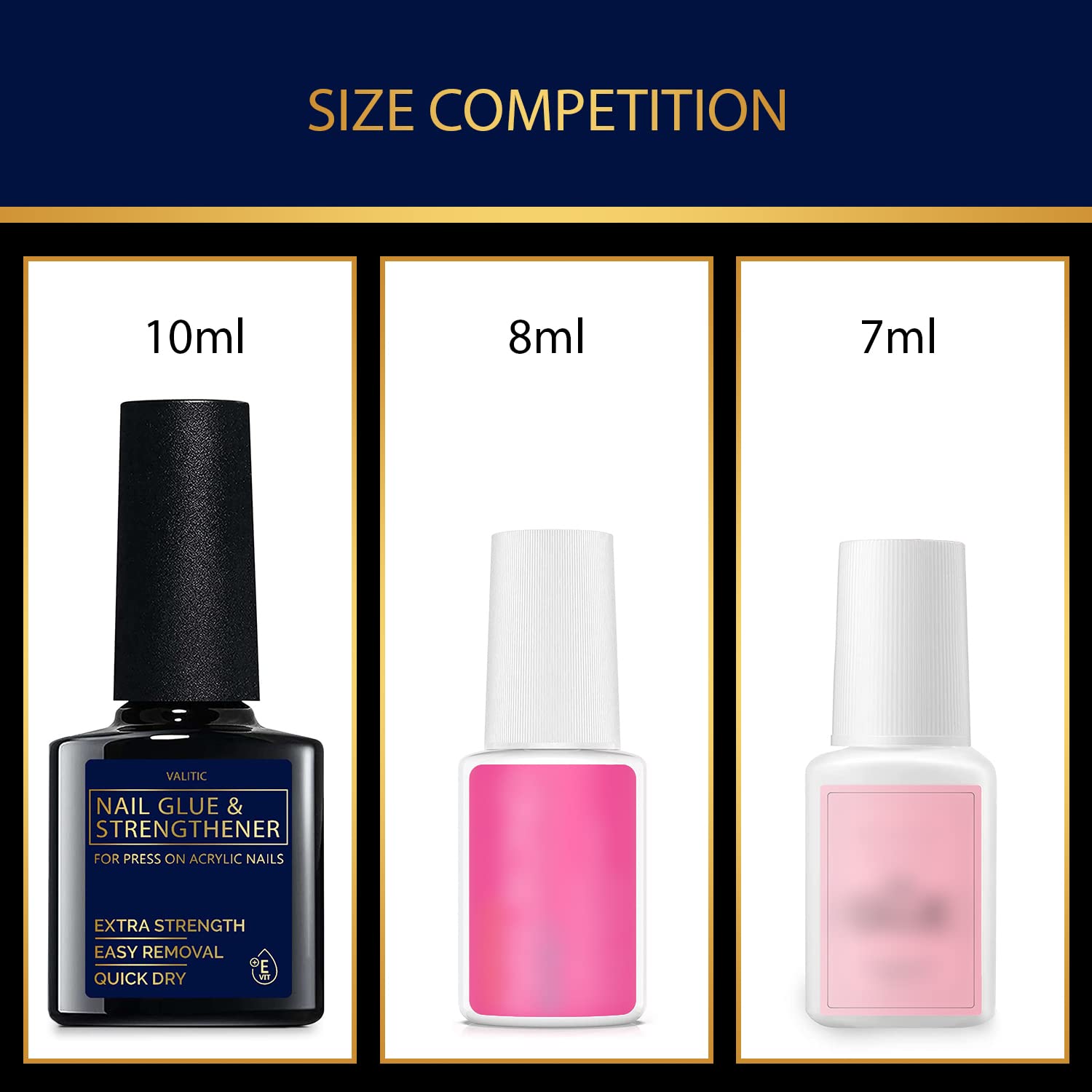 Valitic nail glue on-the-go pack keeps nails secure while traveling.