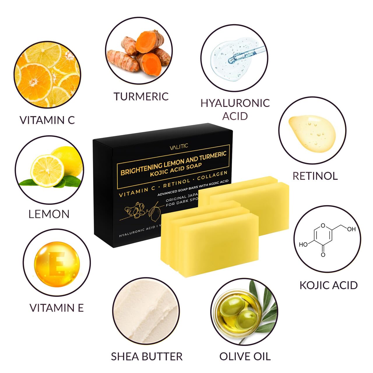 VALITIC original-japanese-complex image highlighting vitamin C retinol and collagen.