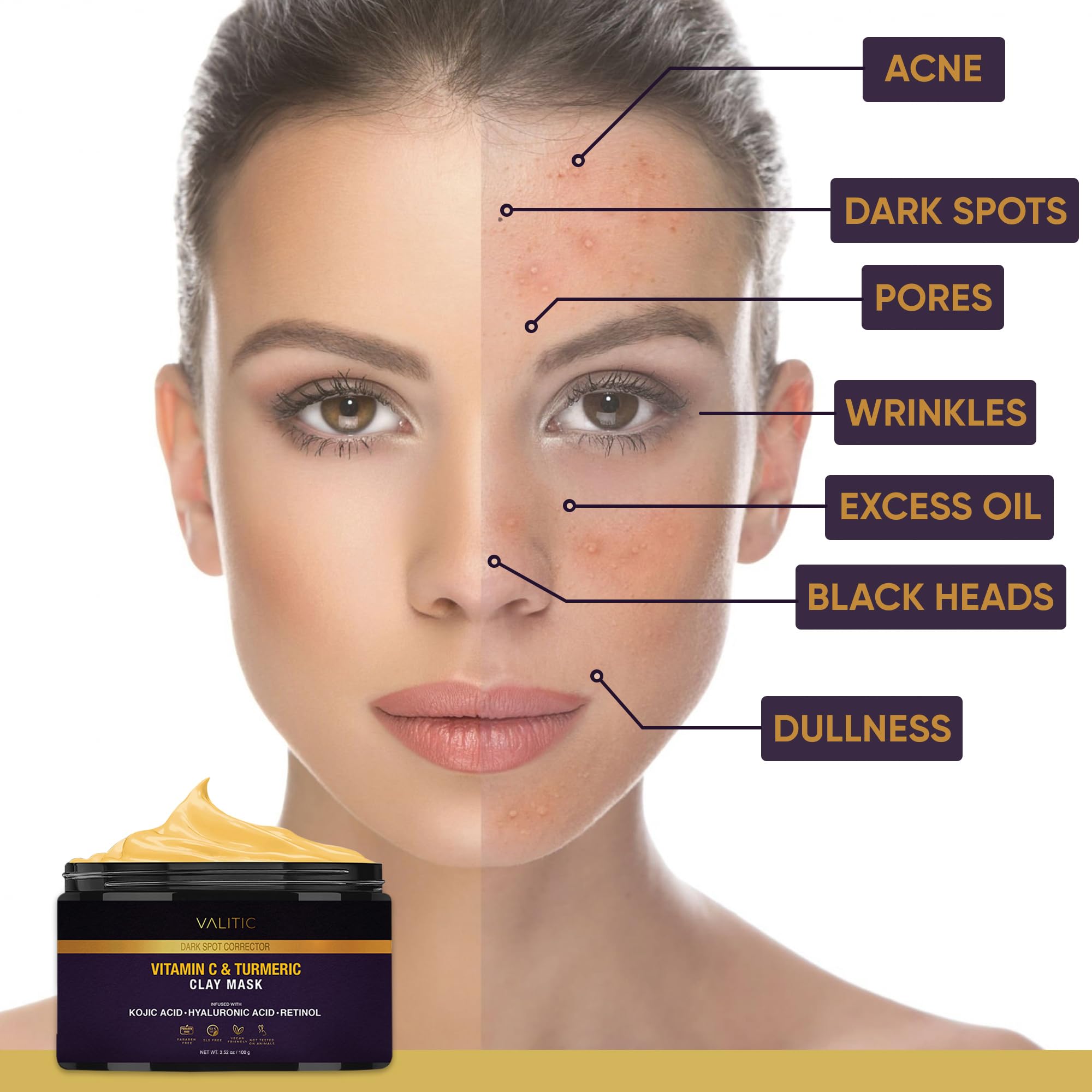 VALITIC retinol renewal closeup suggests smoother texture and refined appearance over time