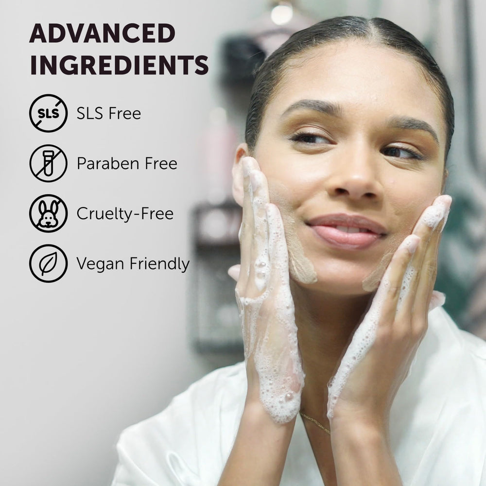 VALITIC soap lather on hand demonstrates gentle cleansing.