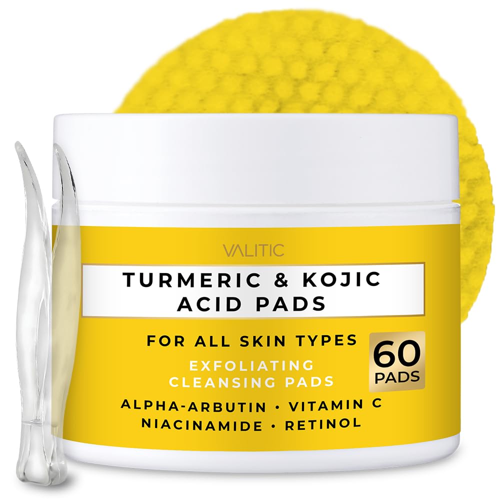 VALITIC turmeric kojicacid cleansing pads pack – exfoliate and brighten skin evenly.