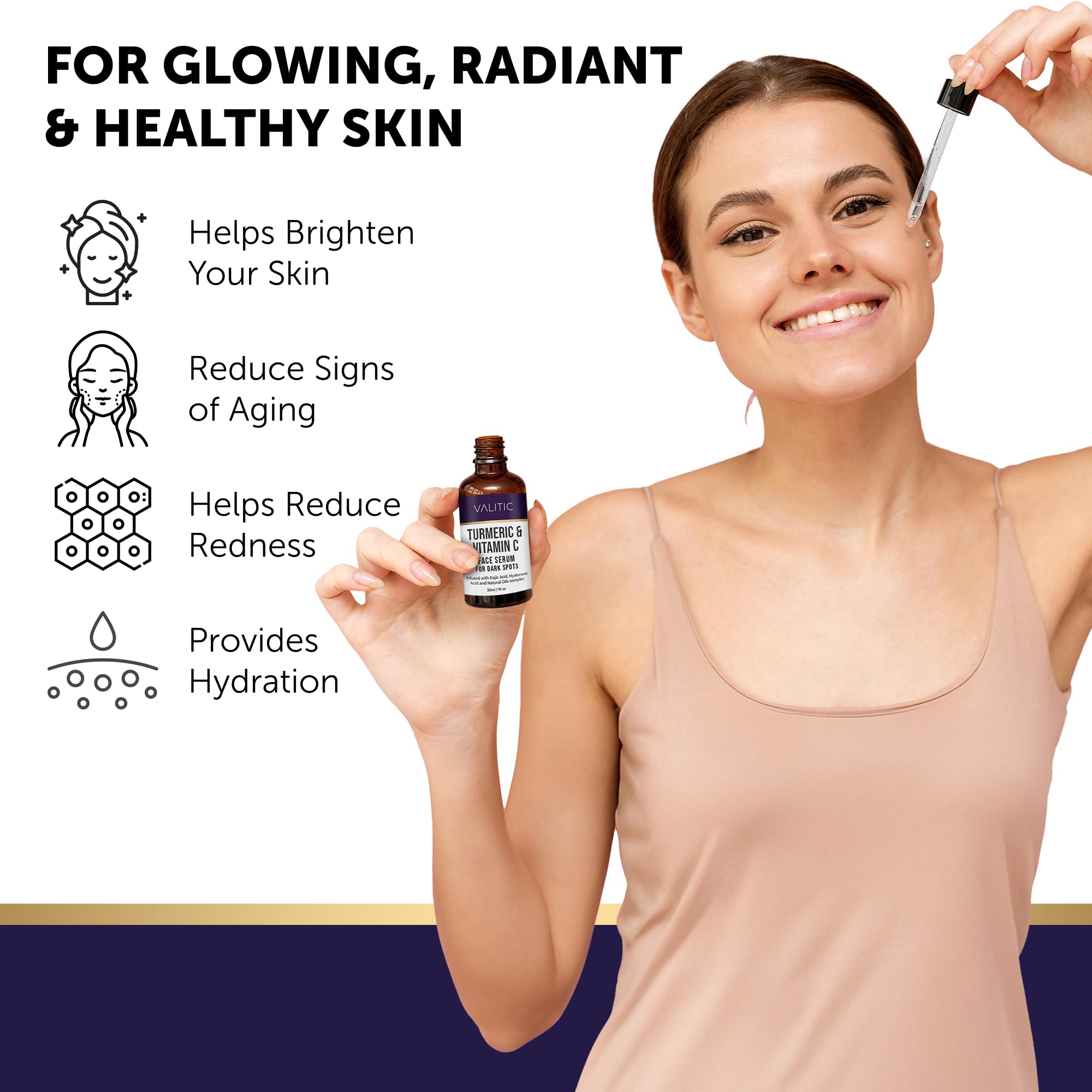 VALITIC Vitamin C Serum with hyaluronic acid signals hydration boost
